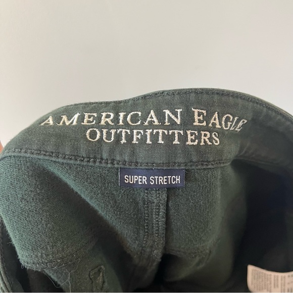 American Eagle Outfitters AEO Knit Dark Green Super Stretch Jeggings 8 Long - Picture 7 of 9